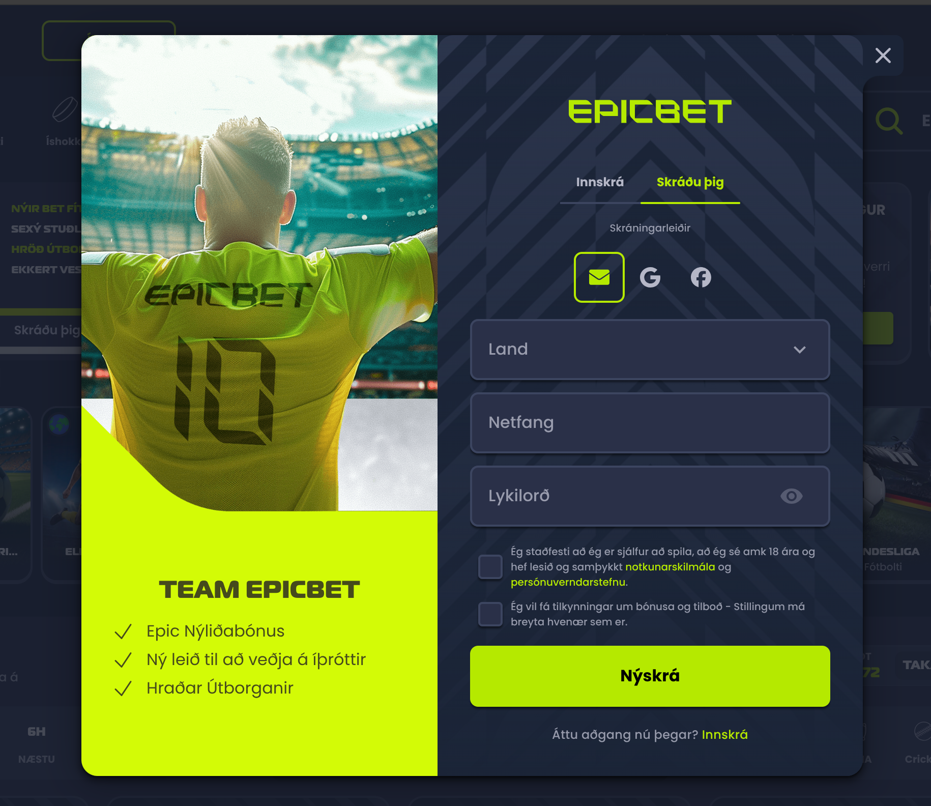 How to Register at Epicbet